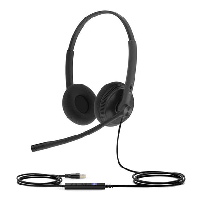 Yealink UH34 Lite Dual UC USB Headset, Lightweight, All Day Wearing Comfort, Ear Wideband Noise Cancelling Microphone, Foamy Ear Cushions, USB-A