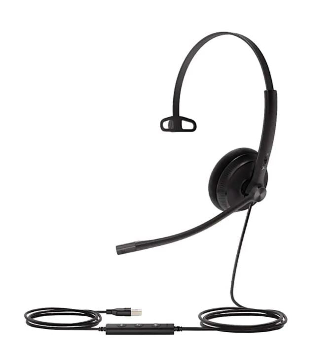 Yealink UH34 Lite Mono UC USB Headset, Lightweight, All Day Wearing Comfort, Ear Wideband Noise Cancelling Microphone, Foamy Ear Cushions, USB-A