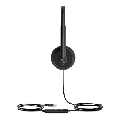 Yealink UH34 Lite Dual Teams USB Headset, Lightweight, All Day Wearing Comfort, Ear Wideband Noise Cancelling Microphone, Foamy Ear Cushions, USB-A