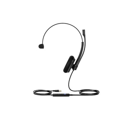Yealink UH34 Lite Mono Teams USB Headset, Lightweight, All Day Wearing Comfort, Ear Wideband Noise Cancelling Microphone, Foamy Ear Cushions, USB-A