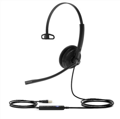 Yealink UH34 Lite Mono Teams USB Headset, Lightweight, All Day Wearing Comfort, Ear Wideband Noise Cancelling Microphone, Foamy Ear Cushions, USB-A