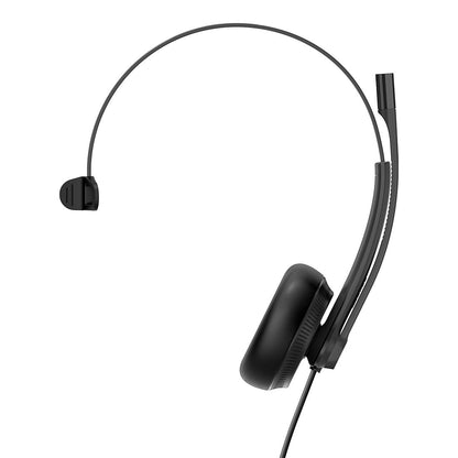 Yealink UH34 Special Edition Mono UC USB Headset, USB-A  3.5mm, Audio Clarity, Noise Cancelling Microphone, Leather Ear Cushions, YHC20 Controller