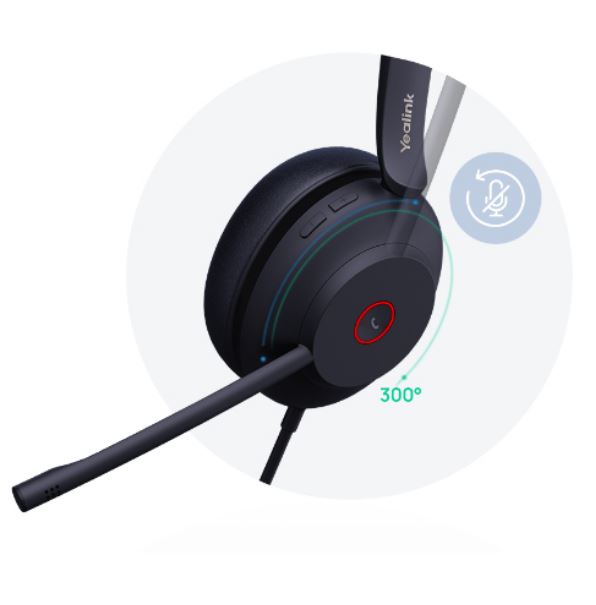 Yealink UH37 Dual USB Wired Headset, UC Dual, USB-A 2.0, 35mm Speaker, Busylight, Leather Ear Cushion, Stereo, Microsoft Teams & UC Certified