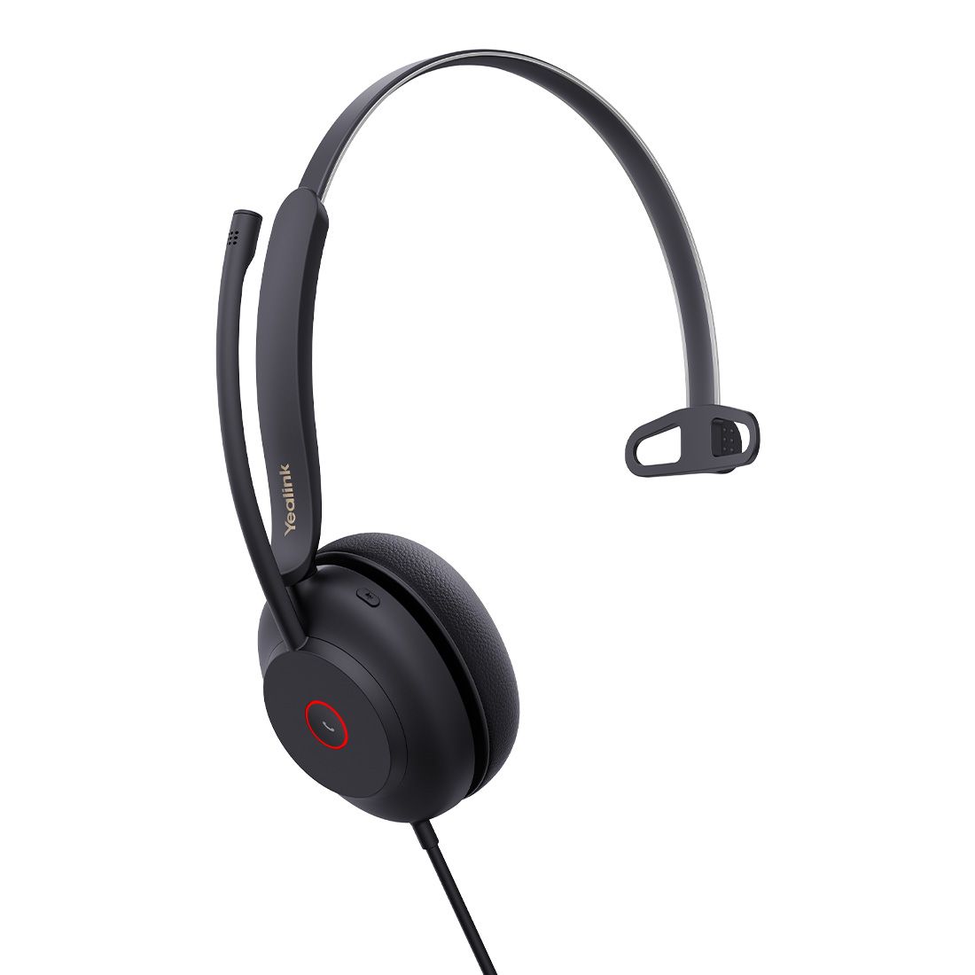 Yealink UH37 Mono USB Wired Headset, UC, USB-C/A, 35mm Speaker, Busylight, Leather Ear Cushion,HD Audio, 2Mic Noise Killer, Microsoft Teams & UC
