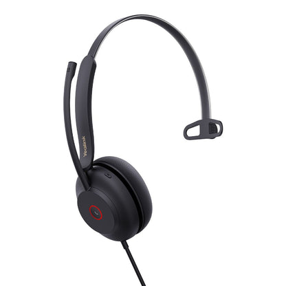 Yealink UH37 Mono USB Wired Headset, UC, USB-C, 35mm Speaker, Busylight, Leather Ear Cushion,HD Audio, 2Mic Noise Killer, Microsoft Teams & UC