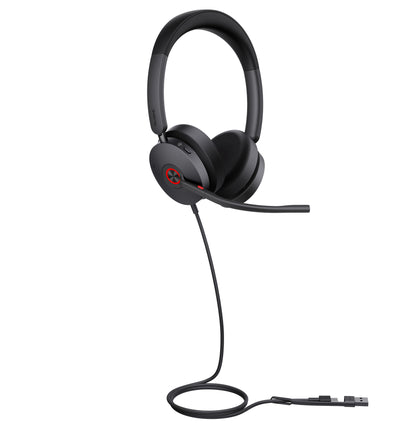 Yealink UH48 Teams USB Wired Headset Hybrid Active Noise Cancellation, Four-Microphone Noise-canceling Technology,  Swift Plug & Play All-Day Comfort
