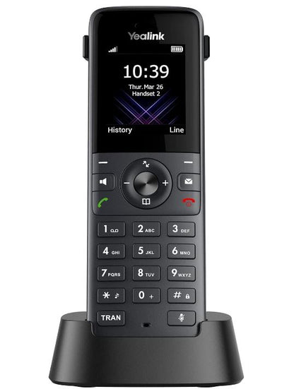 Yealink W73H High-Performance IP DECT Handset, HD Audio, Long Standby Time of 400 hours,Up to 35hours talk time, Noise Reduction, Microsoft SIPGateway