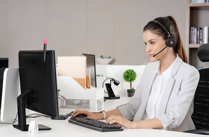 LAST STOCK Yealink WH62 Dual UC DECT Wireless Headset, Busylight On Headset, Leather Ear Cushions, Microsoft Teams & UC Certified,Noise Killer, HD voi