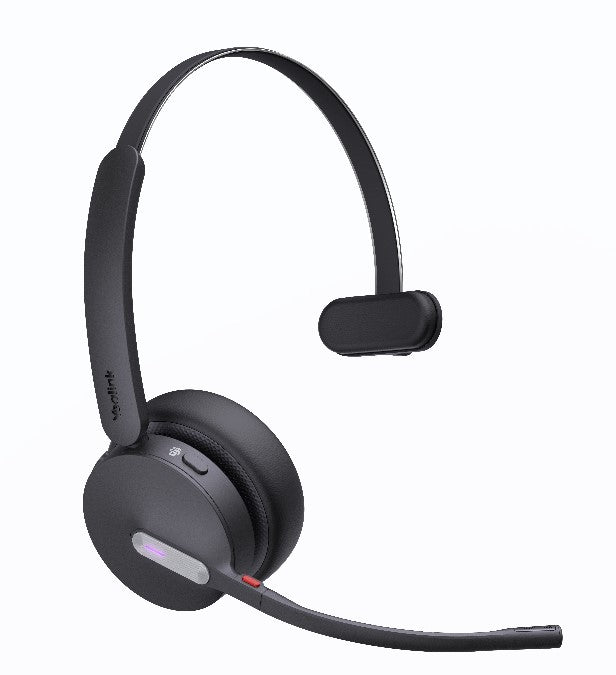 Yealink WH64 Mono UC DECT Wireless Headset, DECT & Bluetooth Wireless Technology, 3-Mic Noise Cancellation, UC Certified,  Charging Stands