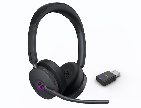 Yealink WH68 Hybrid Dual Teams   DECT & Bluetooth Hybrid Wireless Technology, 4-Mic Hybrid ANC, 4-Mic Noise Cancellation, All-Day-Wearing Comfort WDD6