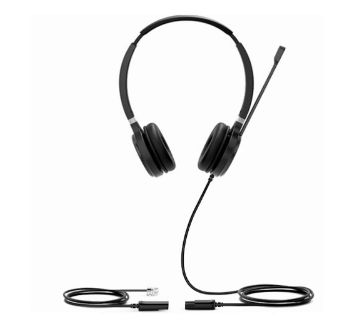 Yealink YHS36 Dual Wideband Headset for IP phone, Binaural Ear, RJ9 Headset Jack, Noise-canceling Microphone, Hearing Protection, Leather Ear Cushions