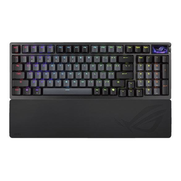 ASUS ROG AZOTH 96 HE LITE BLACK Gaming Keyboard, ROG HFX V2 magnetic switches, USB-C/2.4GHz/Bluetooth 5, RGB Aura Sync, 8000Hz, programmable keys
