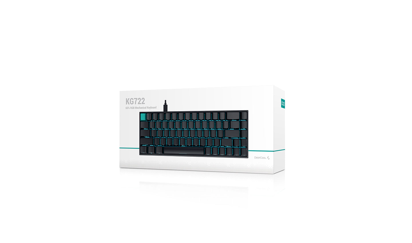 Deepcool KG722 65% Mechanical Keyboard, Ultra Portable, Red Switches, Per Key RG