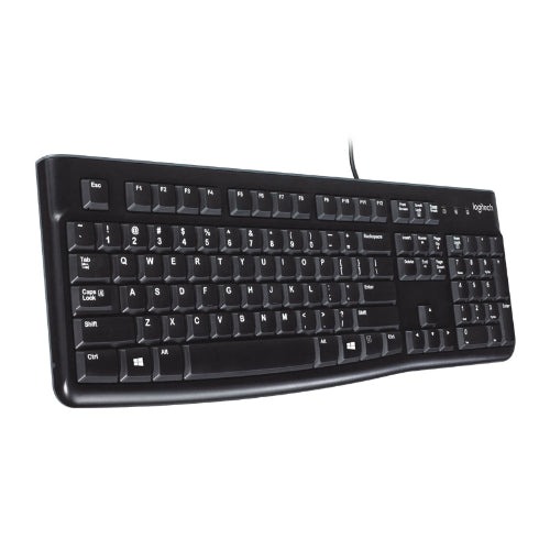 Logitech K120 Wired USB Keyboard — Quiet Typing, Spill-Resistant, Durable Keys