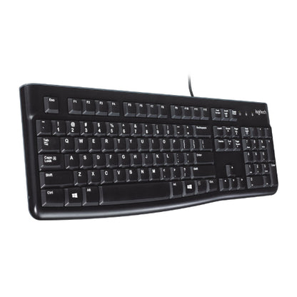 Logitech K120 Wired USB Keyboard — Quiet Typing, Spill-Resistant, Durable Keys