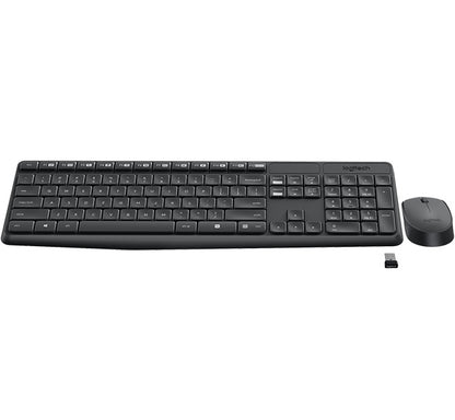 Logitech MK235 Wireless Keyboard and Mouse Combo 2.4GHz Wireless Compact Long Ba