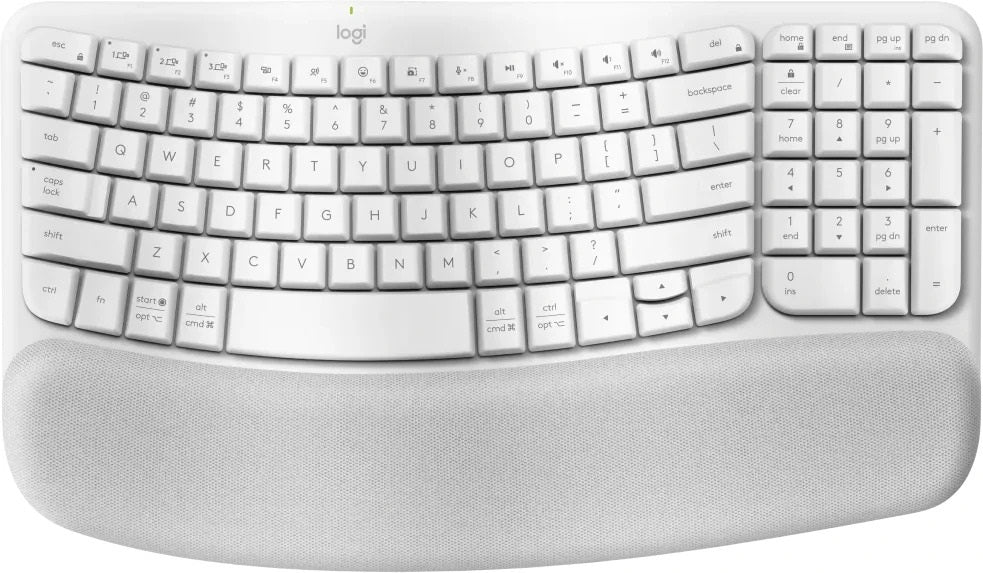 (LS) Logitech Ergo Series Wave Keys Wireless Ergonomic Keyboard (Off-white)