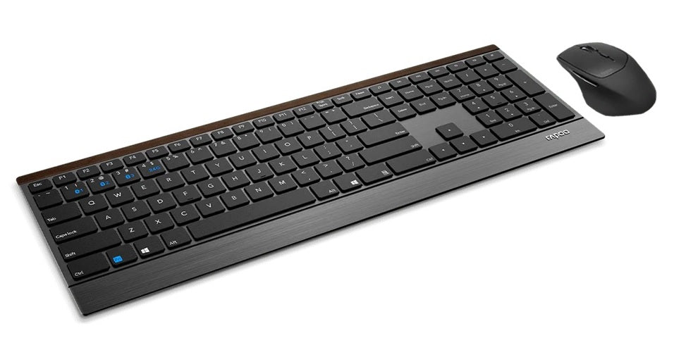 RAPOO 9500M Bluetooth & 2.4G Wireless Keyboard Mouse Combo Black- Multi-Device c