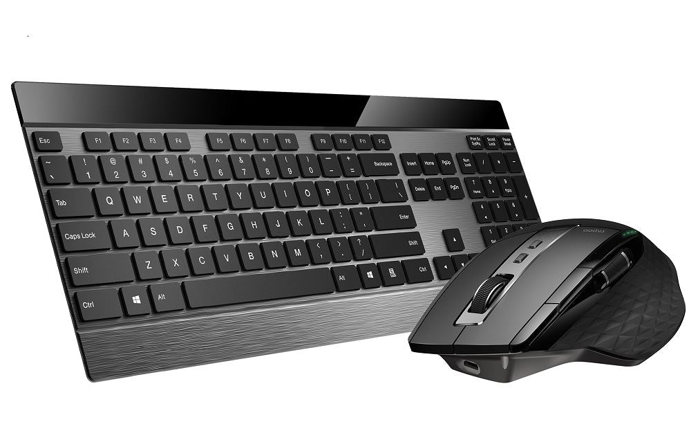 RAPOO 9900M Multi-mode Wireless Ultra-slim Keyboard & Mouse - Bluetooth 4.0, 2.4