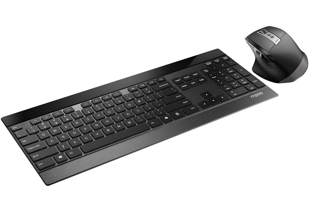 RAPOO 9900M Multi-mode Wireless Ultra-slim Keyboard & Mouse - Bluetooth 4.0, 2.4