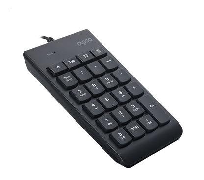 RAPOO K10 Wired Numeric NumberPad Keyboard -  Spill Resistant Design, Laser Carv