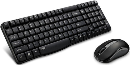 RAPOO X1800S 2.4GHz Wireless Optical Keyboard & Mouse Combo — 1000dpi, Nano Receiver, Black