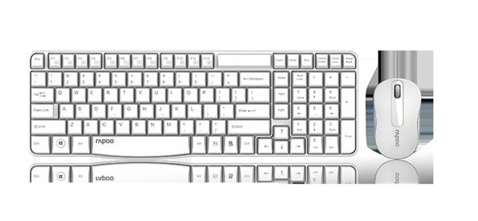 RAPOO X1800S 2.4GHz Wireless Optical Keyboard Mouse Combo Black - 1000DPI Nano R