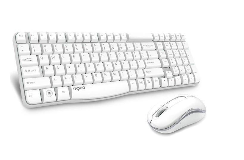 RAPOO X1800S 2.4GHz Wireless Optical Keyboard Mouse Combo Black - 1000DPI Nano R