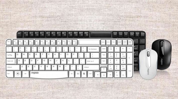 RAPOO X1800S 2.4GHz Wireless Optical Keyboard Mouse Combo Black - 1000DPI Nano R