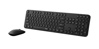 RAPOO Wireless Stylish, Spill-Resistant, Retro Style Round Key, 1000DPI, 2.4G Co