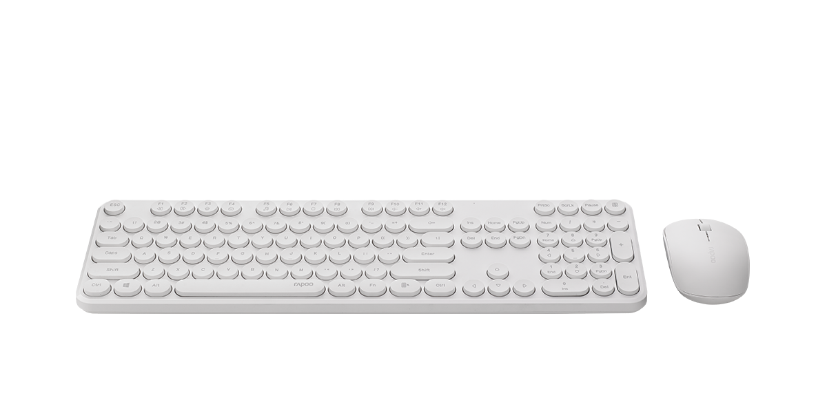 RAPOO X260S Wireless Optical Mouse & Keyboard Black - 2.4G Connection, 10M Range