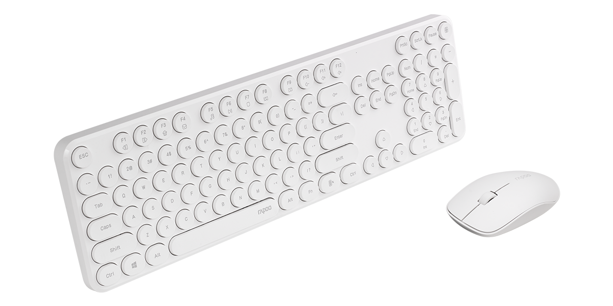 RAPOO X260S Wireless Optical Mouse & Keyboard Black - 2.4G Connection, 10M Range
