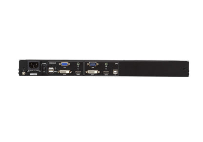 Aten Rackmount Dual Rail LCD Console VGA,HDMI,DVI & USB w/ 18.5' LCD Display, 1x Custom KVM Cable Included, 1920x1080@60hz Display, LED Illumination L