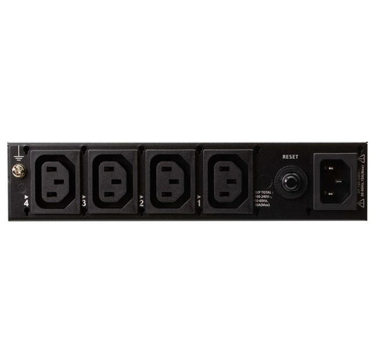 Aten 4 Port 1U 10A Smart PDU with outlet control, 4xC13 Outlets, 100 - 240 VAC, Two-level password security, Remote authentication support: RADIUS