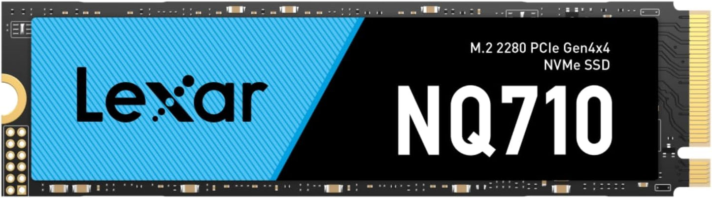 Lexar LNQ710X500G-RNNNG Internal SSD 500GB M.2 2280 PCIe Gen4x4, read up to 4400MB/s, write up to 1700MB/s- 5 year limited warranty