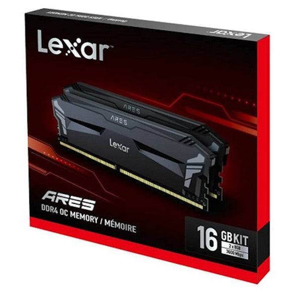 Lexar LD4BU008G-R3600GD0A DDR4 UDIMM 16GB Kit (2 x 8GB) 3600 MT/s 1.35V CL18 HEATSINK THOR XMP 2.0 Ares OC Black