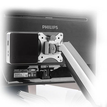 Brateck Vesa Compatible NUC mounting bracket, up to 3kg, Black colour, Steel Material, VESA Compatible, Weight Capacity:3kg