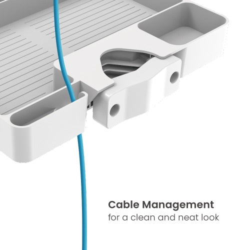 Brateck Pole Mounted Storage Shelf Easily mounted to Î¦30-48mm (1.2'-1.9') poles (BLACK) 224x176x30mm (8.8'x6.9'x1.2' ) (LS)