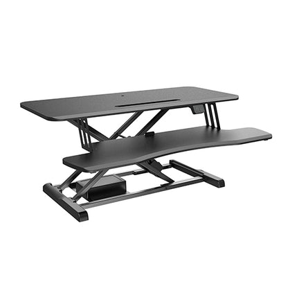 Brateck Electric Sit Stand Desk Converter (950x615x156~480mm) with Keyboard Tray Deck (Standard Surface) Worksurface Up to 20kg (LS)