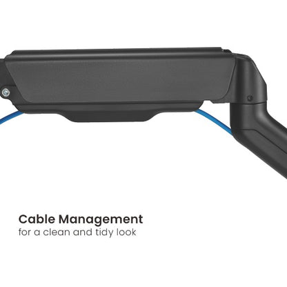 Brateck Cost-Effective Spring-Assisted Dual Monitor Arm Fit Most 17'-32' Monitor Up to 9KG VESA 75x75,100x100(Black)