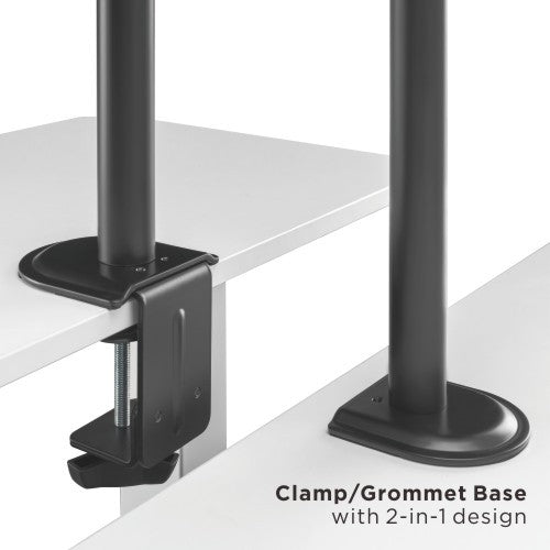 Brateck Dual-Monitor Steel Articulating Monitor Mount Fit Most 17'-32' Monitor Up to 20KG VESA 75x75,100x100(Black)(NEW)