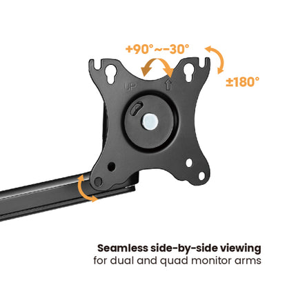 Brateck Premium Aluminum Articulating Monitor Stand Fit Most 17'-32' Monitor Weight Capacity Up to 8KG VESA 75x75,100x100 (LS)