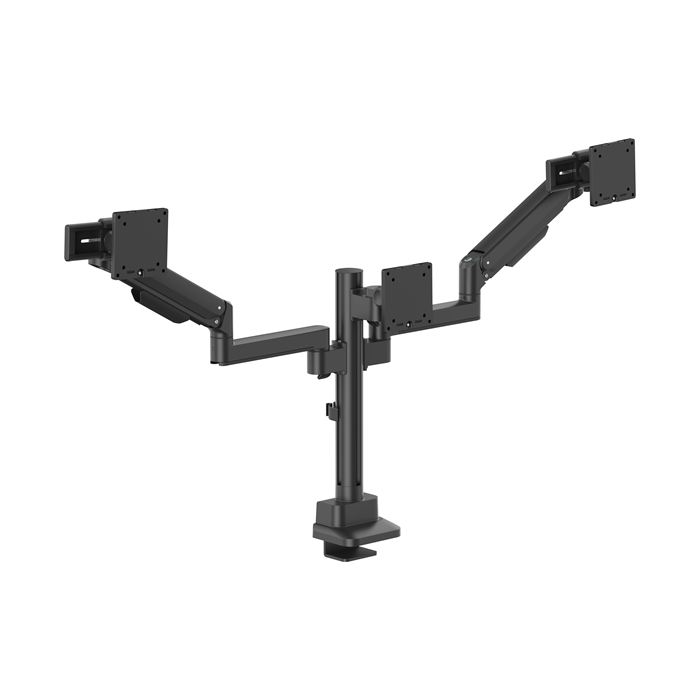 Brateck Modular Mechanical Spring Triple Monitor Arm with Sliders 17'-27' Monitor Weight Capacity (per flat screen):11kg, VESA: 75x75,100x100(LS)