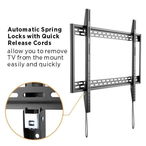 Brateck X-Large Heavy-Duty Fixed Curved & Flat Panel Plasma/LCD TV Wall Mount Bracket for 60'- 100' TVs, 1009x630x32mm