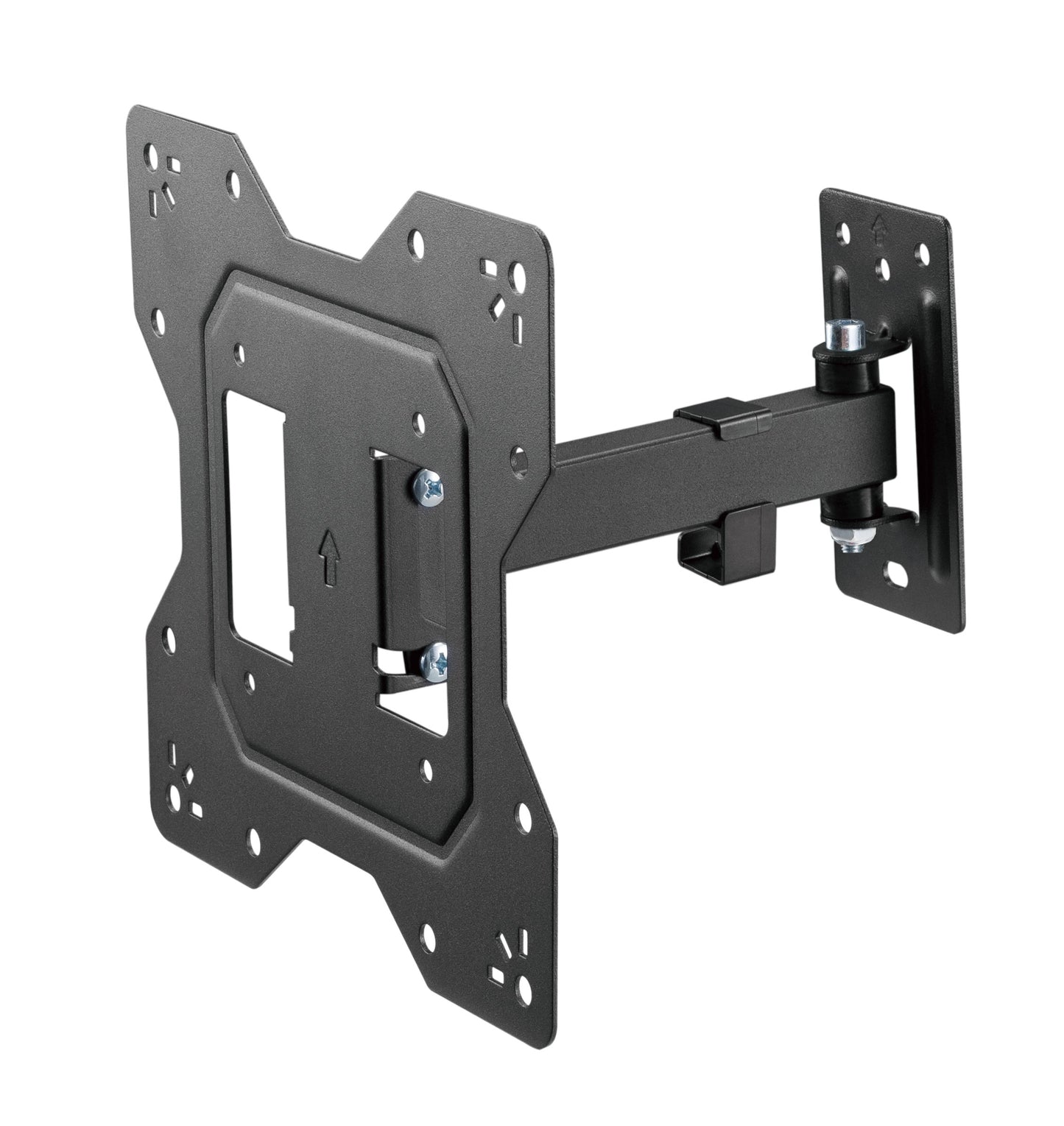 BrateckEconomical Full-Motion TV Wall Mount For 23'-43' Fit Curved TV up to 30KG, VESA 100x100,100x200,200x100,200x200 Fine Texture Black (LS)