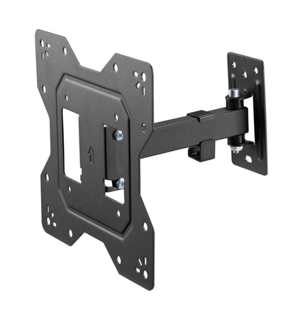 BrateckEconomical Full-Motion TV Wall Mount For 23'-43' Fit Curved TV up to 30KG, VESA 100x100,100x200,200x100,200x200 Fine Texture Black (LS)