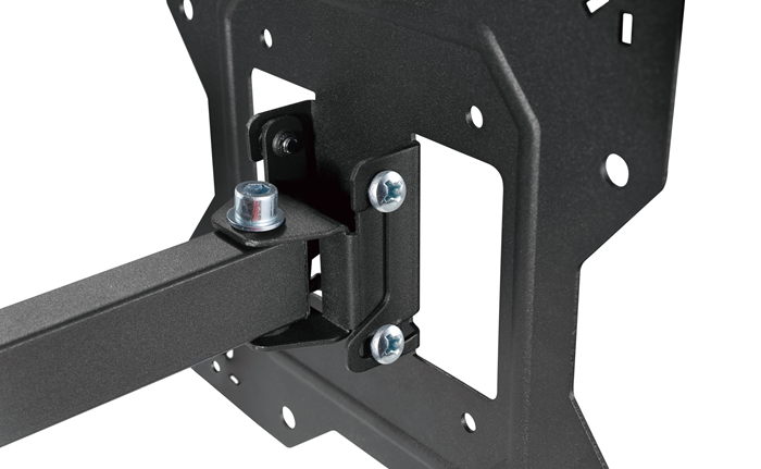 BrateckEconomical Full-Motion TV Wall Mount For 23'-43' Fit Curved TV up to 30KG, VESA 100x100,100x200,200x100,200x200 Fine Texture Black (LS)