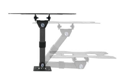 BrateckEconomical Full-Motion TV Wall Mount For 23'-43' Fit Curved TV up to 30KG, VESA 100x100,100x200,200x100,200x200 Fine Texture Black (LS)