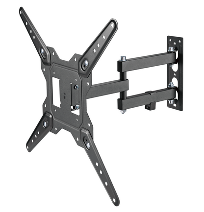 Brateck LPA68-443 Economical Full-Motion TV Wall Mount, Fit Screen Size: 23'-55' Up to 30 KG, Fine Texture Black,382x430x430mm (new)