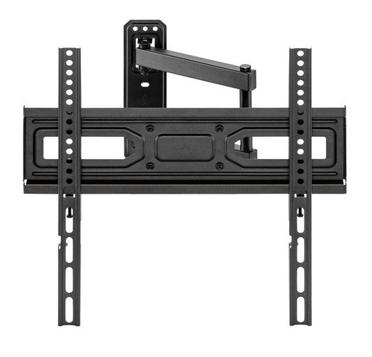 Brateck LPA78-443 Super Economy Full-Motion TV Wall Mount, Fit Screen Size: 32'-55' Up to 35 KG, Fine Texture Black,358x440x420mm (new)